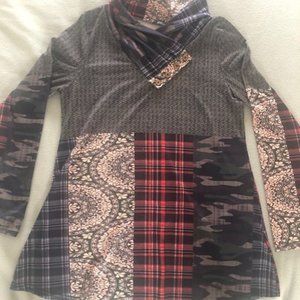 Long-Sleeve Patchwork Top